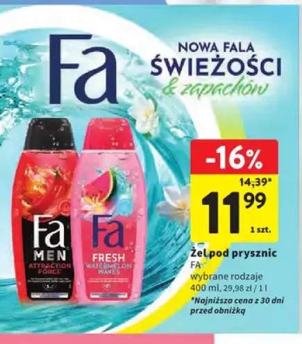 Żel pod prysznic Fa Men Attraction Force +1 wariant