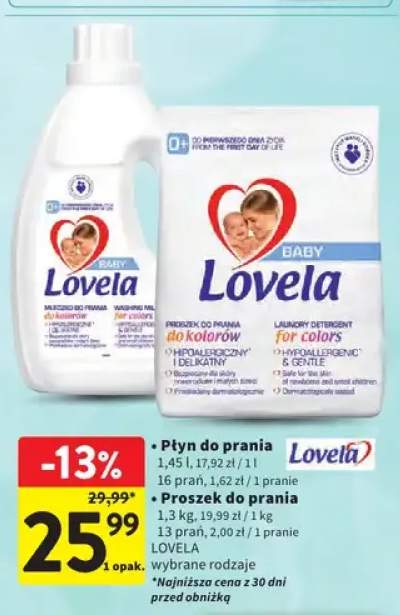 Płyn do prania do kolorów Lovela Baby +1 wariant