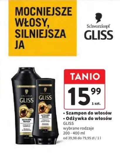 Szampon do włosów Gliss Ultimate Repair +1 wariant