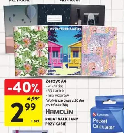 Zeszyt A4 w kratkę Hamelin 60 kartek