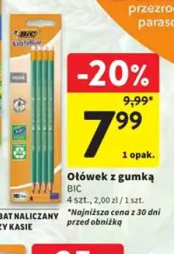 Ołówek z gumką BIC 4-pak