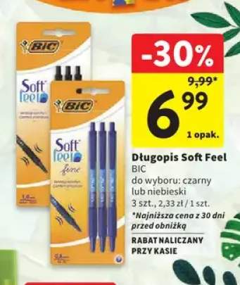 Długopis Soft Feel BIC czarny 3-pak +1 wariant