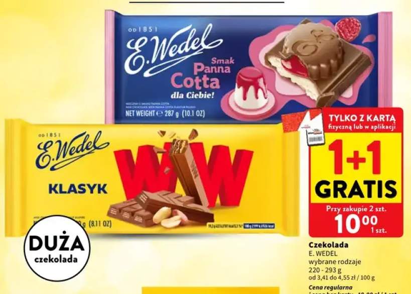 Czekolada Panna Cotta E.Wedel +1 wariant