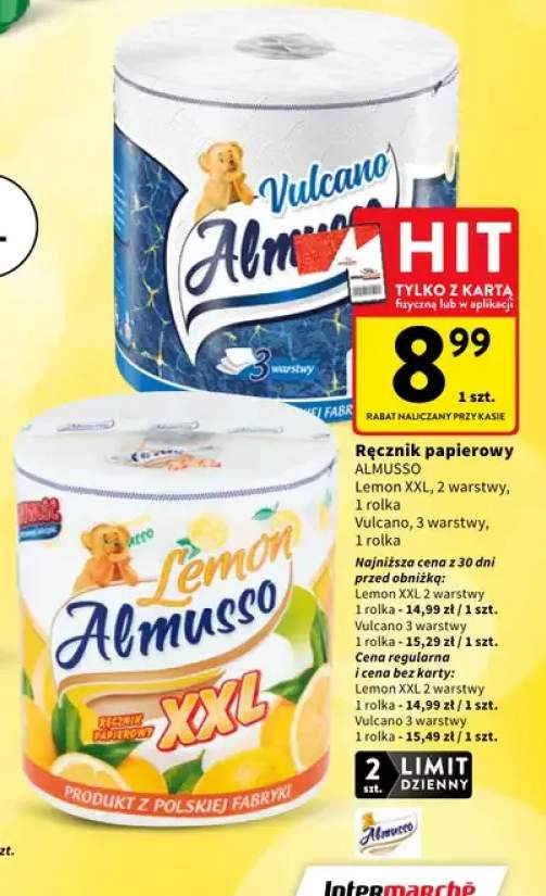 Ręcznik papierowy Lemon XXL 2 warstwy Almusso +1 wariant