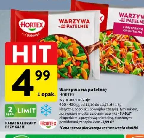 Warzywa na patelnię klasyczne Hortex +9 wariantów