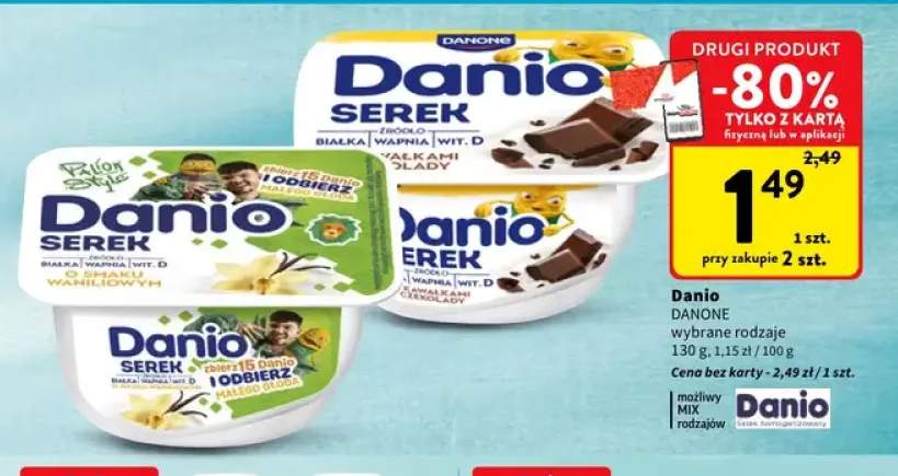 Serek Danio waniliowy Danone +1 wariant