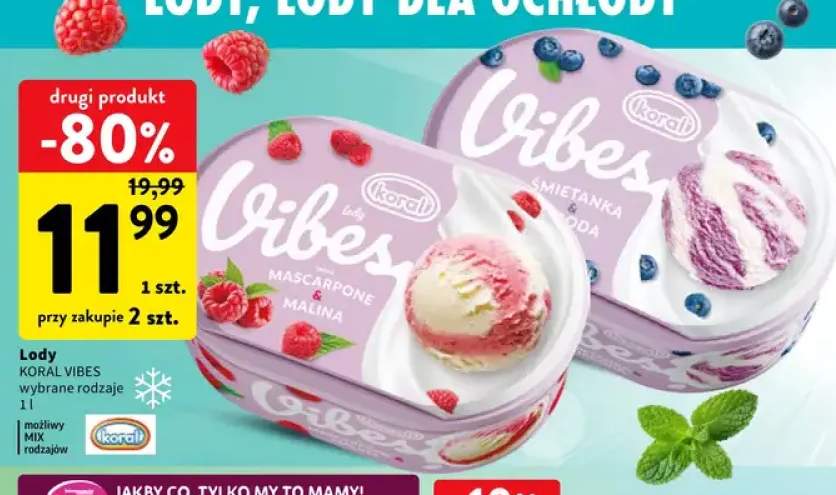 Lody Vibes mascarpone & malina +1 wariant