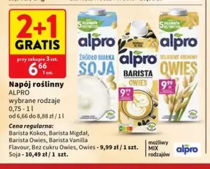 Napój roślinny Barista kokos Alpro +6 wariantów