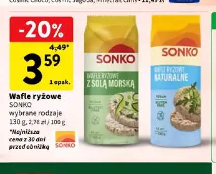 Wafle ryżowe z solą morską Sonko +1 wariant
