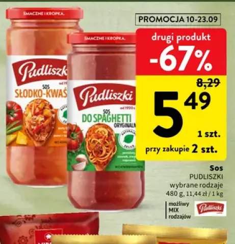 Sos słodko-kwaśny Pudliszki +1 wariant