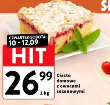 Ciasto domowe z owocami sezonowymi