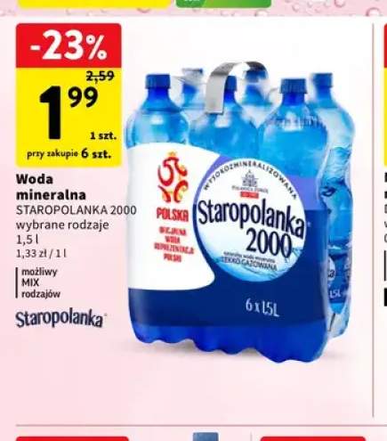 Woda mineralna Staropolanka 2000