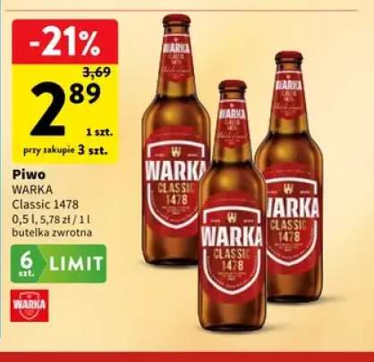 Piwo Warka Classic 1478