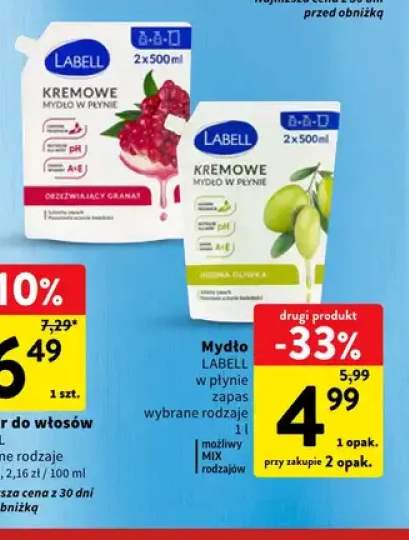 Mydło Labell w płynie zapas
