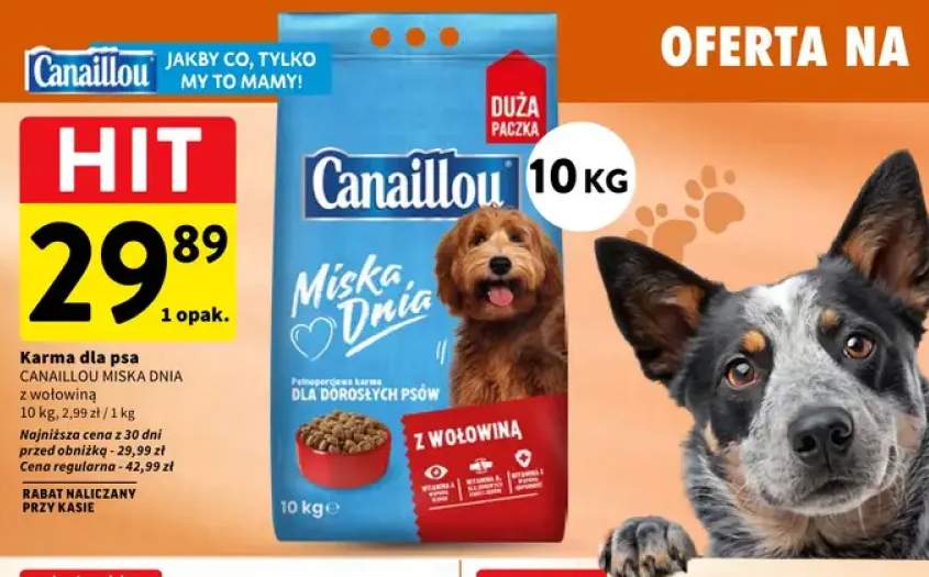 Karma dla psa Canaillou Miska Dnia z wołowiną