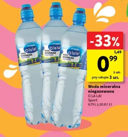 Woda mineralna niegazowana Sport O La La!
