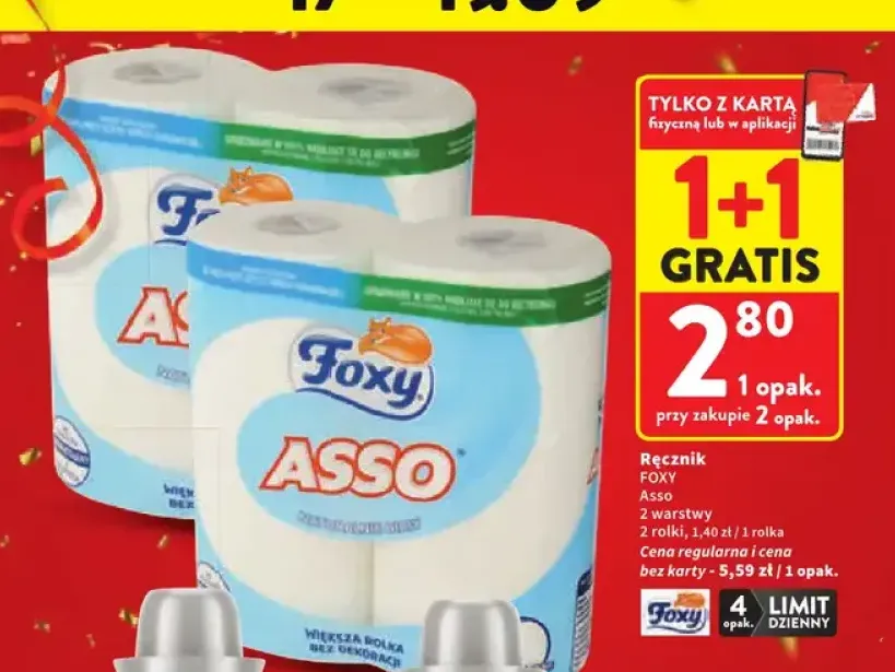 Ręcznik Foxy Asso 2 warstwy 2-pak