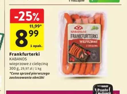 Frankfurterki wieprzowe z cielęciną Kabanos