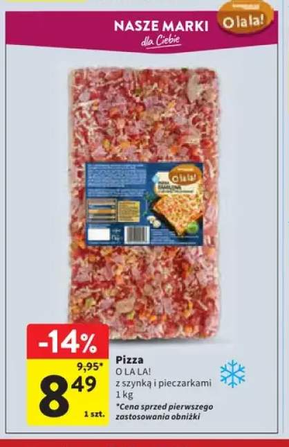 Pizza O la la! z szynką i pieczarkami