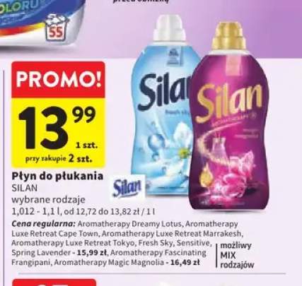 Płyn do płukania Silan Aromatherapy Dreamy Lotus +7 wariantów