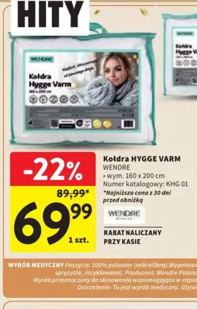 Kołdra Hygge Varm 160x200 cm Wendre