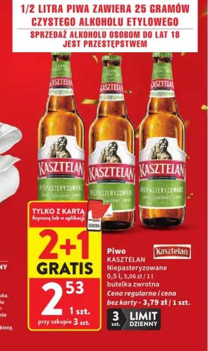 Piwo Kasztelan Niepasteryzowane
