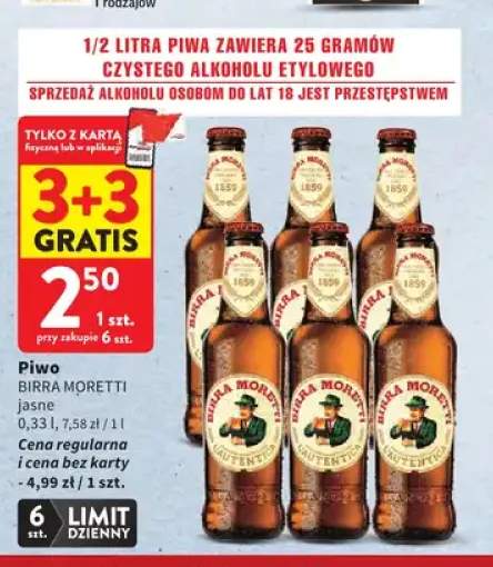 Piwo Birra Moretti
