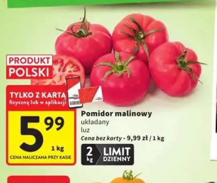 Pomidory malinowe układane
