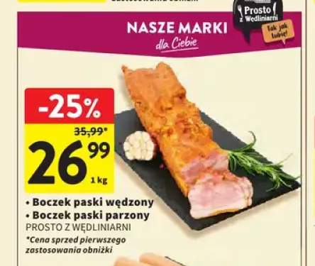 Boczek paski parzony Prosto z Wędliniarni +1 wariant