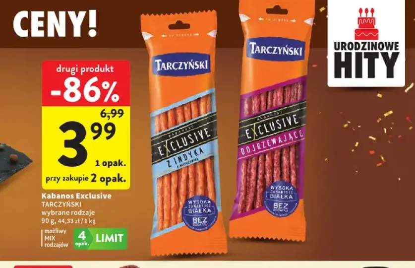 Kabanos Exclusive z indyka Tarczyński +1 wariant
