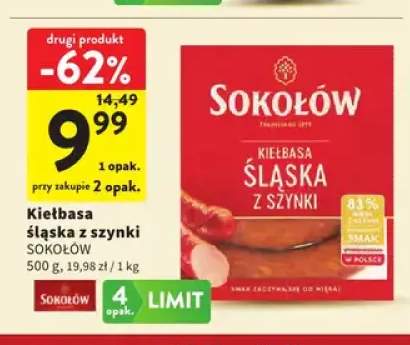 Kiełbasa śląska z szynki Sokołów