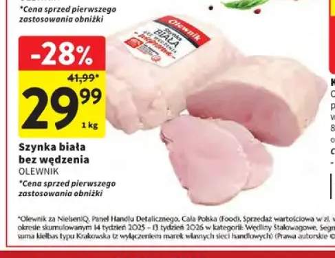 Szynka biała bez wędzenia Olewnik