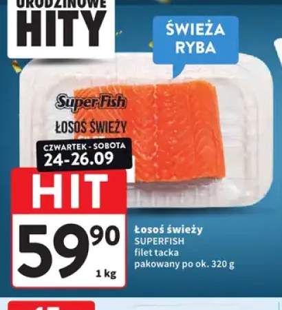 Łosoś świeży filet tacka SuperFish