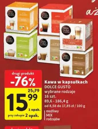 Kawa w kapsułkach Dolce Gusto