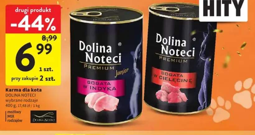 Karma dla kota Dolina Noteci Premium Junior bogata w indyka +1 wariant