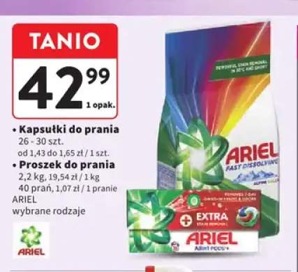 Kapsułki do prania Ariel +1 wariant
