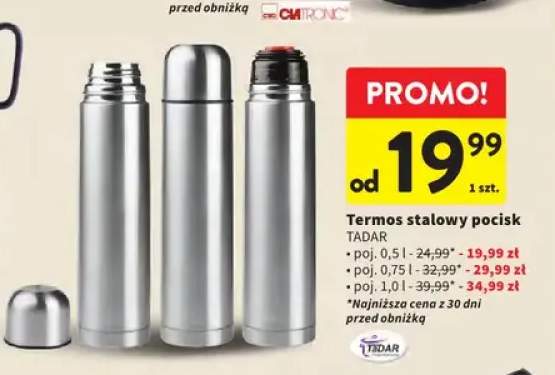 Termos stalowy pocisk 0,5 l Tadar +2 warianty