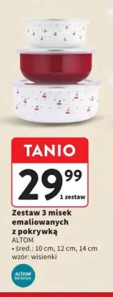 Zestaw 3 misek emaliowanych z pokrywką Altom