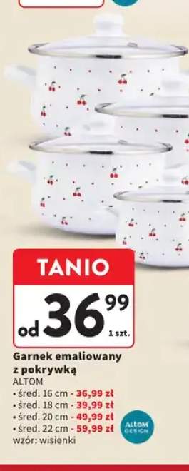 Garnek emaliowany z pokrywką 16 cm Altom +3 warianty