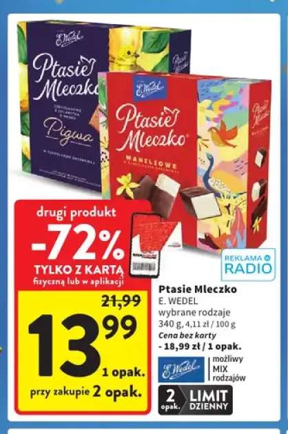Ptasie Mleczko waniliowe +1 wariant