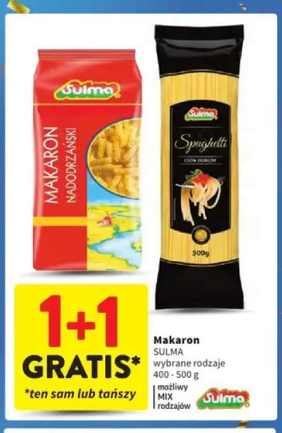 Makaron nadodrzański Sulma +1 wariant