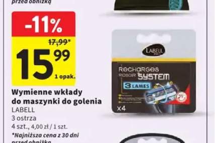 Wymienne wkłady do maszynki do golenia Labell 3 ostrza