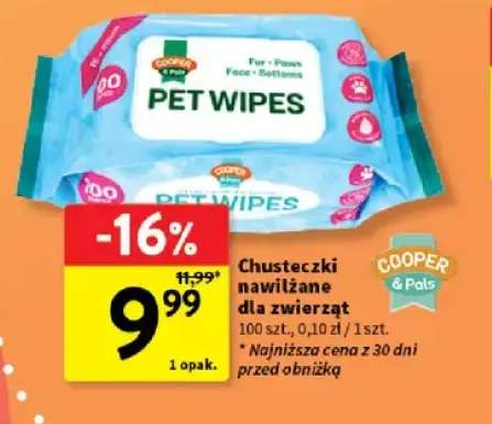 Chusteczki nawilżane dla zwierząt Cooper & Pals