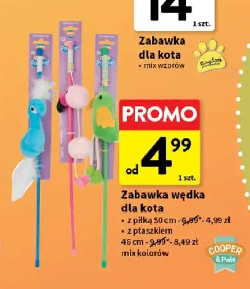 Zabawka wędka dla kota z ptaszkiem 46 cm Cooper & Pals +1 wariant