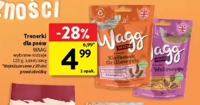 Trenerki dla psów o smaku wołowym Wagg +1 wariant