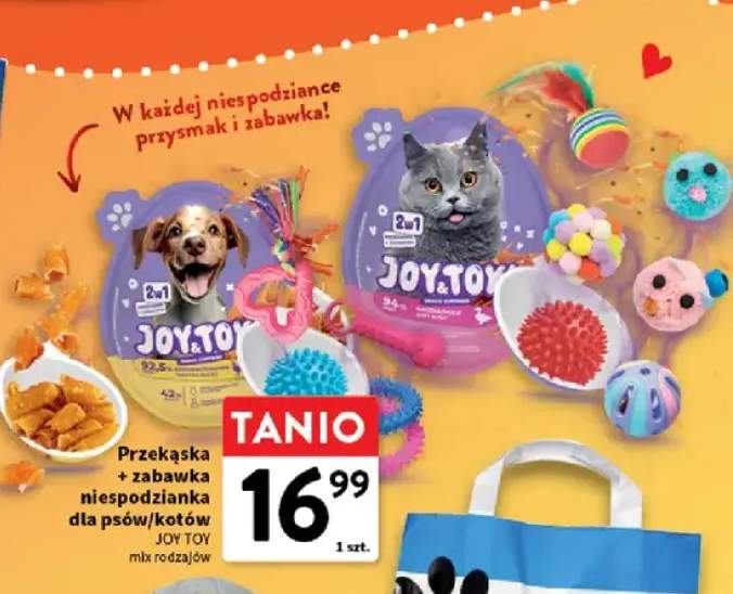 Przekąska + zabawka niespodzianka dla psów/kotów Joy Toy