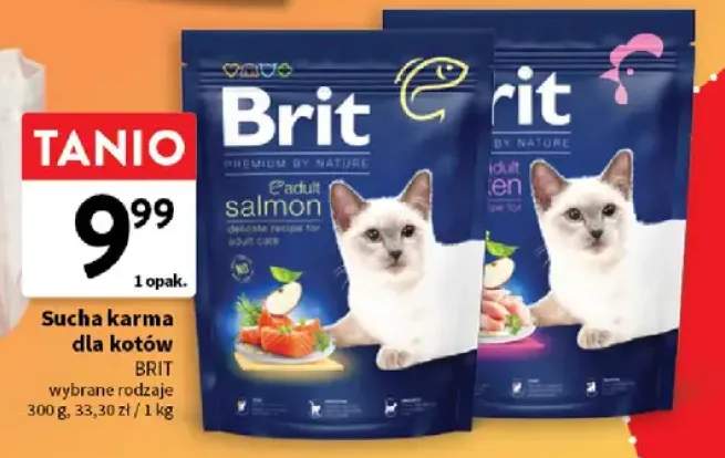 Sucha karma dla kotów Brit Premium by Nature Adult chicken +1 wariant