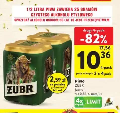 Piwo Żubr 4-pak