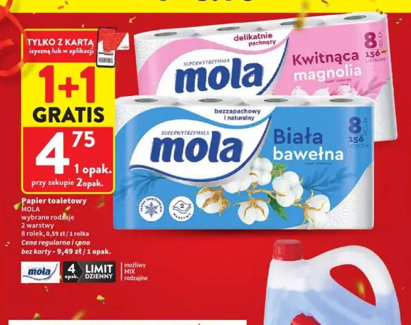Papier toaletowy 2 warstwy Kwitnąca magnolia Mola +1 wariant