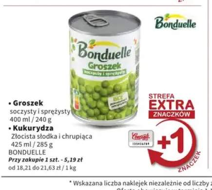 Groszek soczysty i sprężysty Bonduelle +1 wariant